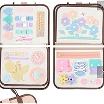 Amazon.co.jp: 3COINS ビジーブック 知育 玩具 4ページ ピンク